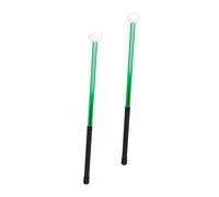 BESTonZON Practical Alloy Felt Drumsticks for Beginners and Children, Green Marching Bass Drum Sticks with Sturdy Design, for Marching Drums and Percussion Practice