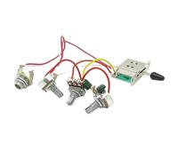 BESTonZON Prewired Wiring Harness 3x500k Pots Including 1 Volume and 2 Tone Control Knobs Metal Plastic 5 Way Switch for Guitar Accessories