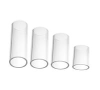BESTonZON Professional Guitar Slide Finger Covers Transparent Glass for Electric Acoustic Guitars Smooth Harmonic Sound