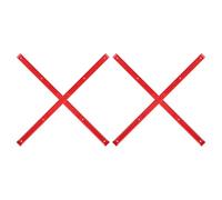 BESTonZON Professional Skateboard Rib Rails 4Pcs Red Replaceable Plastic Rails for Skateboard Decks Bikes and Scooters 14.34X0.71X0.28In Impact Protection