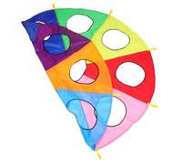 BESTonZON Rainbow Parachute for Group Play Outdoor Activity Safe Sensory Training Equipment for Kindergarten Early Education Game Enhancing Creativity and Coordination