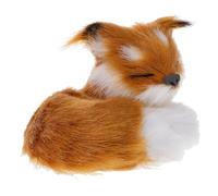 BESTonZON Realistic Faux Fox Plush Ornament Soft Stuffed Animal Model for Home Decor and Gift Lifelike Figurine with Detailed Craftsmanship Safe Faux Fur Material for Animal