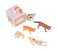 BESTonZON Realistic Mini Cat Dollhouse Figurines with Tiny Cats for Pretend Play and Dollhouse Decor for Collectors
