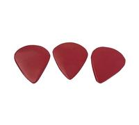 BESTonZON Red 3pcs Natural Stone Guitar Plectrum Picks 27x24x2mm Thin Lightweight Acoustic Finger Picks for Guitar Players