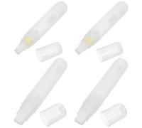 BESTonZON Refillable Empty Paint Markers with Flat Head 10mm Tips 4pcs Acrylic Paint Pens Ink for Filling Large Areas and Model Coloring