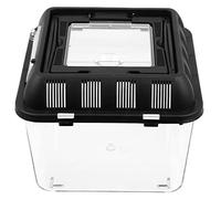 BESTonZON Reptile Breeding Box with Handle Transparent Feeding Case for Tortoises Spiders and Climbing Pets Durable and Easy to Clean Habitat with Ventilation for Reptile