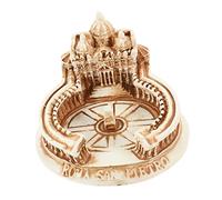 BESTonZON Resin Saint Architectural Model Miniature Roman Building Ornament for Home Office Garden Decor Stately Resin Sculpture for Living Room and Cafe Display
