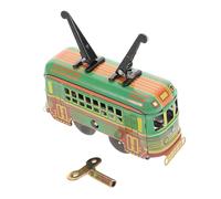 BESTonZON Retro Tinplate Pull Back Bus Friction Powered Double London Sightseeing Bus for Collectible Metal Vehicle Play and Home Decor