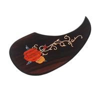 BESTonZON Rosewood Guitar Pickguard Sticker for Acoustic and Electric Guitars, Carved Wood Protector Double-sided Adhesive, Anti-scratch Guard Plate for Folk and Bass Models