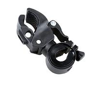 BESTonZON Rotating Bike Handlebar Mount LED Flashlight Clip Holder with Rubber Pad for Torch Durable Plastic and Metal Clamp Grip Bracket for Cycling
