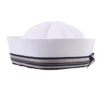 BESTonZON Sailor Hat for Women with Bowknot 56-58cm Nautical Captain Hat for Cosplay Parties and Outdoor Beach Costume Marine Theme