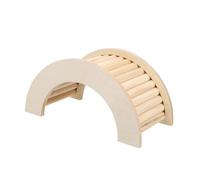 BESTonZON Sand Bath Tub Ladder for Hamster Cage Accessories Providing Multi-purpose Hamster House Wooden Climbing Stair Ladder and Hiding Place for Small Animals