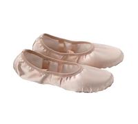 BESTonZON Satin Ballet Dance Shoes for Women Adults, Split Sole Gymnastics Slippers, Size 40, Nude Color, Lightweight Ribbon Ballet Practice Footwear for Yoga and Dance
