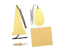 BESTonZON Saxophone Cleaning Kit Cotton Cloth Natural Bristle Brush No Lint Good Water Absorption for Instrument Maintenance Random Color