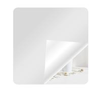 BESTonZON Self Adhesive Acrylic Mirror 40X40Cm Square Silver Unbreakable Mirror with Sl esign High Clarity Flexible Design Element for Homes and High-Traffic Areas Wall Decor
