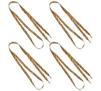 BESTonZON Shoelaces Flat 1cm X 120cm Made of Sturdy Polyester with Classic Leopard Design 2pair Leopard Print Replacement Shoelaces and Easy Inserting Fashionable Shoe Ties Mens for Casual