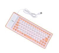 BESTonZON Silent Roll-up Keyboard Keys Usb Soft Touch Flexible External for Computer