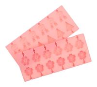 BESTonZON Silicone Chocolate Lollipop Moulds Lightweight and Space-Saving Design 2pcs with 12 Floral Cavities for Homemade Lollipops and Holiday Party Baking