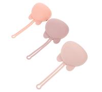 BESTonZON Silicone Holder Case Portable Storage Organizer Pouch for Nursery Travel Soft Flexible Pacifier Cover in Light Pink Water Pink Purple Keeps Soothers Clean and Neat