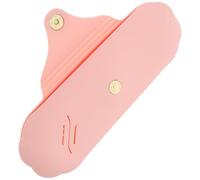 BESTonZON Silicone Makeup Brush Travel Pouch with Snap Closure Compact Lightweight Organizer for Beauty Tools Multifunctional Holder for Brushes Eyeliners Lip Pencils Unisex Pink Case for