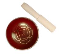 BESTonZON Singing Bowl with Mallet, Handcrafted Copper and Wood Meditation Yoga Bowl for Calming Effects, Portable Spiritual Decor for Vacation and Traveling