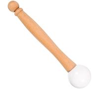 BESTonZON Singing Head Wooden Rubber Handle Bowl with Mallet and Crystal Comfortable Grip Strong Flexible Playing Sound Bowls and Percussion Instruments for, Meditation