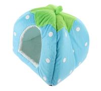 BESTonZON Small Animal Hideout Tent for Rabbits and Guinea Pigs Bite Resistant Cloth Bed Comfortable Warm Nest for Year Round Rest and Play Multi Purpose Bunny Hideaway in Lake Blue