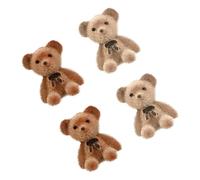 BESTonZON Small Bear Doll Bag DIY Accessories with Bowknot Design Flocking Material Lovely Jewelry Supplies for Bracelets Necklaces Earrings Crafting Gifts