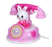 BESTonZON Small Cartoon Retro Fake Telephone for Plastic Plaything Enhancing Interaction and Social Skills Safe Pretend Play Phone for Ages