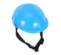 BESTonZON Small Dog Motorcycle Helmet for Pets, Blue Small Size Plastic Hard Hat with Adjustable Chin Strap, Protective Crash-proof Safety Headgear for Chihuahua and Tiny Breeds Riding