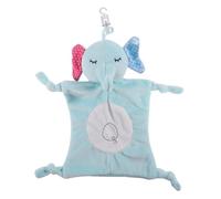 BESTonZON Soothing Comforter Towel with Cute Elephant Design Plush Soft Security Blanket for Newborn and Boys PP Cotton Material Cognitive Development and Gentle Skin Touch