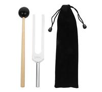 BESTonZON Sound Therapy Instrument 528hz with Hammer for Guitar Tuning and Ear Treatment Healing Tuning Fork Set Chakra Aluminum Alloy in Silver