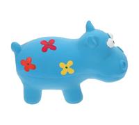BESTonZON Squeaky Hippo Dog Chew Small Puppy Teething Sturdy Blue Pet for Medium Dogs Interactive Chewing
