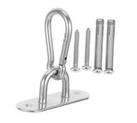 BESTonZON Stainless Steel Ceiling Mount for Yoga Trainer Bracket Oval Suspension Anchor for Gymnastic Rings Battle Ropes Yoga Swings Durable Wall Mount for Indoor Outdoor Workout