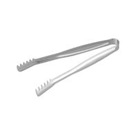BESTonZON Stainless Steel Food Serving Tongs Mini 15cm Ice Cube Tongs Bread Clip Food Clip 4pcs Set for Home Bar Kitchen Use Matte Finish