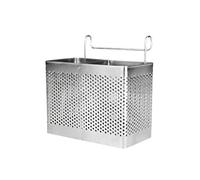 BESTONZON Stainless Steel Hanging 2 Compartments Mesh Utensil Drying Rack, Holder Utensil Drying Rack Basket Holder, Chopsticks Spoon Fork Drainer Basket, Flatware Storage Drainer for Kitchen