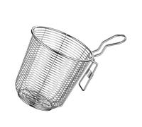 BESTonZON Stainless Steel Pasta Strainer with Silver Mesh for Easy to Clean and Easy to Store, for Home Cooking and Hot Pot Use