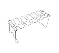 BESTonZON Stainless Steel Roasted Chicken Leg Rack Outdoor Grilling Barbecue Grill Rack Rails Barbeque Grills Racks Reusable Stick Portable Bbq Grill Bbq Grill for Camping Silver