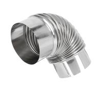 BESTonZON Stainless Steel Stove Flue Exhaust Pipe with Durable Coating Bendable Elbow Chimney Flue for Kitchen Ventilation Easy Installation Diameter for Woodburners and Heating Stoves