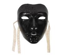 BESTonZON Steampunk Full Face Mask for Men, Black Plastic Mechanical with Comfortable Fit, Suitable for Cosplay and Prom Night Parties