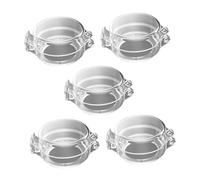 BESTonZON Stove Knob Covers Simple and Beautiful Appearance for Child Safety 5pcs with Visual Effect White Pp Material Child Proof Knobs Guard Gas Stove and Microwave Oven Protection