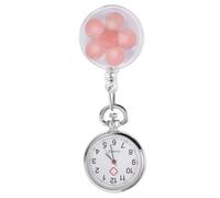 BESTonZON Stretchable Cartoon Clip on Lapel Watch for Nurses and Students, Hanging Fob Pocket Watch with Alloy and Glass, Simple