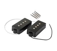 BESTonZON String Electric Bass Pickup Set Black Open Style Replacement Bridge Neck Pickup for Bass Guitar Easy to Install Screws Authentic Tone and Sound Wax Potted to Prevent Feedback