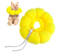 BESTonZON Sunflower Cat Cone Collar Adjustable Soft Collar for Cats and Kittens After Surgery to Prevent Licking and Scratching Lightweight Comfortable Donut for Wound Healing and Grooming