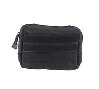 BESTonZON Tactical Waist Pouch Nylon Belt Phone Pouch Water-Resistant Compact Utility Bag for Outdoor Hiking and Everyday Carry in Black Camouflage