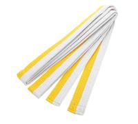 BESTonZON Taekwondo Judo Martial Arts Belt Yellow White Adjustable for Karate Hapkido Tai Chi Adults Essential Grading Uniform Accessory