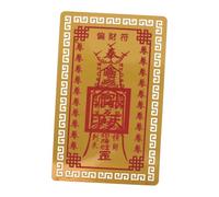 BESTonZON Tai Card Aluminum Magnesium Alloy God of Wealth Amulet Compact Luck Protection Card for Financial Success Prosperity and Spiritual Blessing Chinese Lunar Year Charm