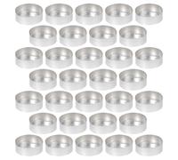 BESTonZON Tea Light Cup Aluminum 50pcs 6x2cm Metal Candle Holders for DIY Chocolate and Scented Candle Making