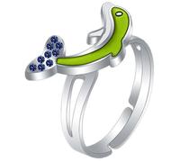 BESTonZON Temperature Change Dolphin Mood Ring Adjustable Open Animal Emotion Jewelry for Boys and Girls and Unisex Wear