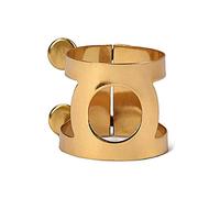 BESTonZON Tenor Saxophone Brass Material Whistle Clip with Double Screws Adjust Design to Stabilize The Tube and Provide Great Sound in Elegant Golden for Bakelite Tenor Drop E Saxophone